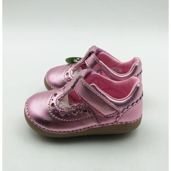 Stride Rite Girls Adira Flat Size 4 Pink Fuchsia Toddler Shoe Mary Jane NIB - Picture 7 of 11